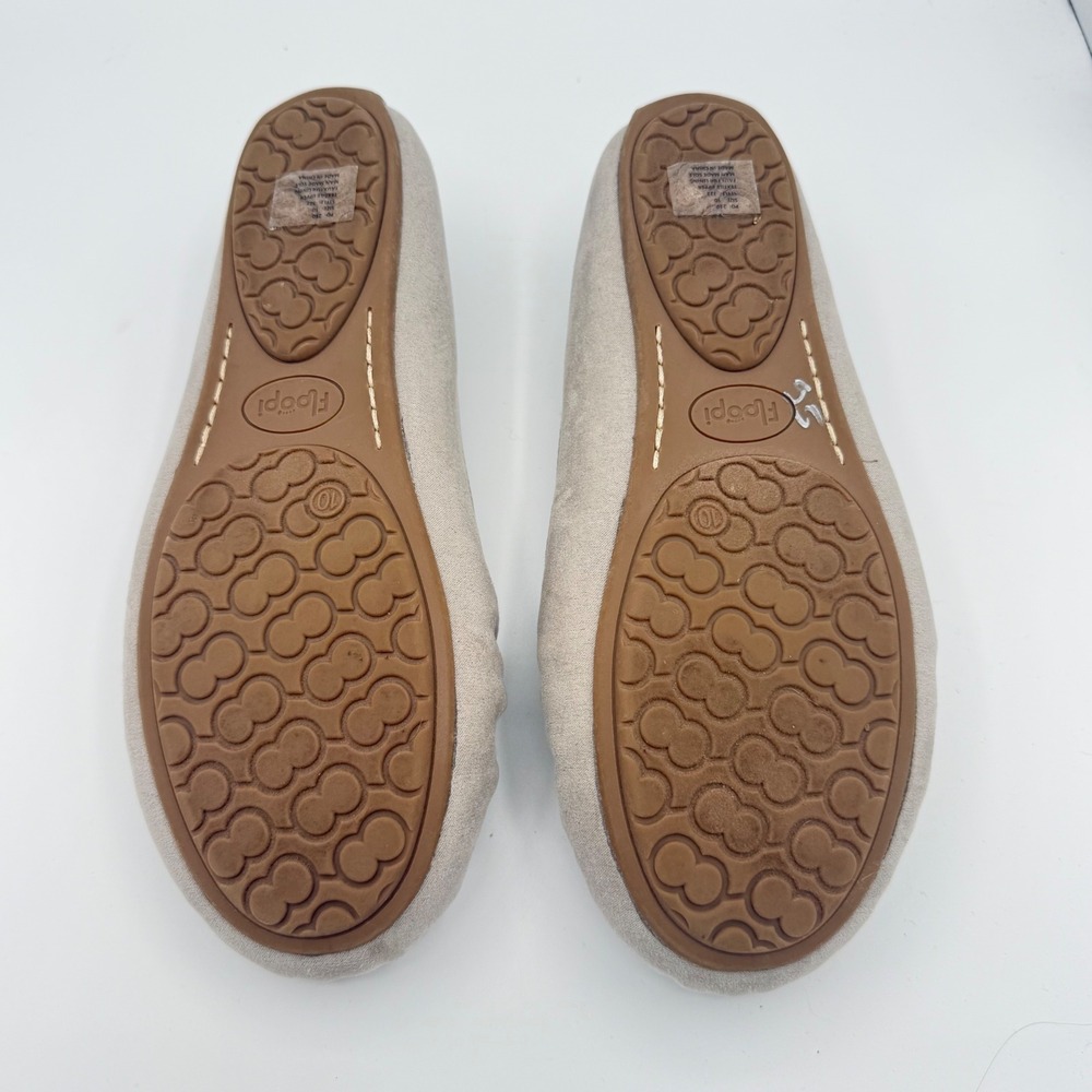 Floopi Moccasin Slipper Womens 10 Grey Faux Fur‎ Lined Micro Suede House Shoes - Picture 8 of 9